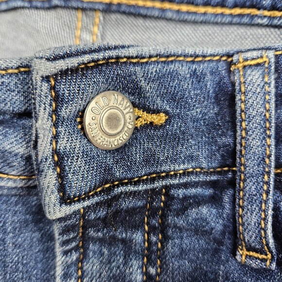 Old Navy Jeans Womens 0 Blue High Rise Rockstar Super Skinny Raw Hem Ankle Denim - Picture 6 of 12